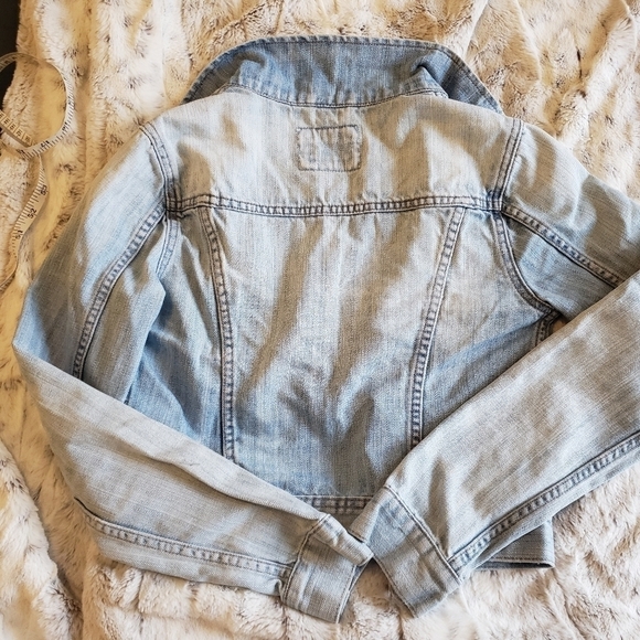 AN AMERICAN BRAND " I LOVE H81" JEANS JACKET LIGHT FADED BLUE WASH SIZE … - Picture 10 of 14